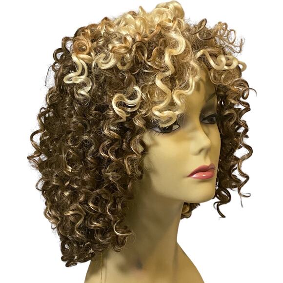 ASHRO Katrina Wig Kinky Curly Locs Brown Blonde Ombre Synthetic Hair  NWT - Picture 12 of 14